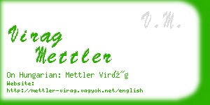 virag mettler business card